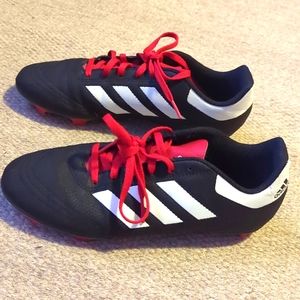 adidas Goletto VI FG mens Soccer Cleats G26367 Black/Cloud White/Scarlet BX 31